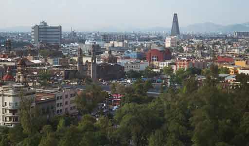 Zicht op Mexico City